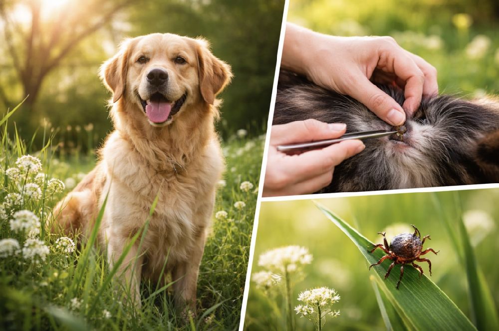 куче на което му вадят кърлеж